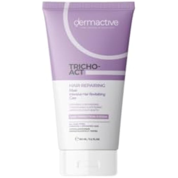 DERMACTIVE Tricho-Act Hair Repairing Mask – 150 ml, Intensive Repair, Deep Nourishment, Softness & Shine, For Damaged, Dry, or Treated Hair, Red Berry Scent, Hair Perfection System, Use 1–2x Weekly - Image 1